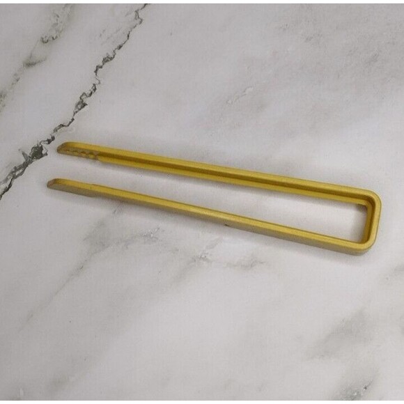 Tupperware Toaster Tongs Harvest Gold Hostess Party Gift Kitchen Gadget VTG - Picture 1 of 6